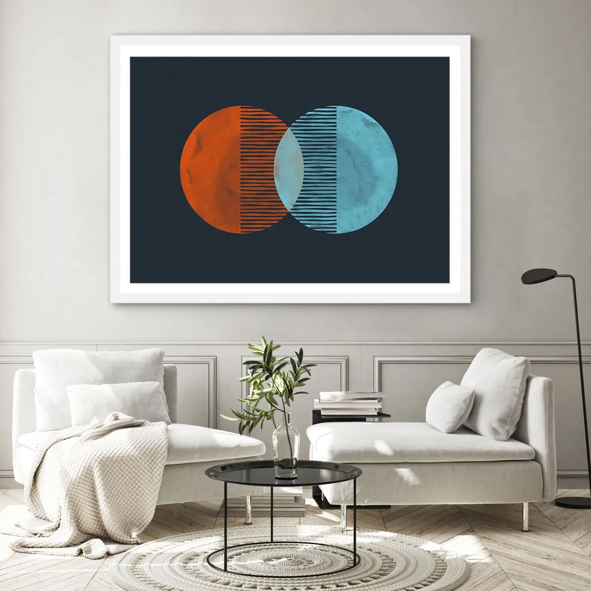 Plagát v bielom ráme - Astronomická fantázia - 91x61 cm