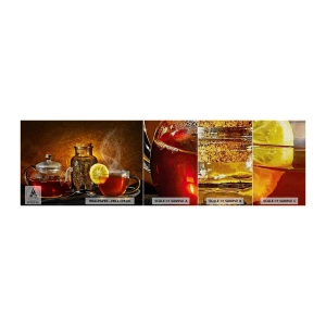 Vzorka fototapety Premium Canvas - V štýle holandských majstrov - Gastronómia, Čaj, Šálka na čaj - 100x30 cm