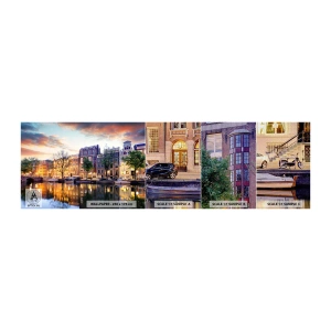 Vzorka fototapety Premium Canvas - Zdržanlivá a vyrovnaná holandská krása - Mesto, Architektúra, Amsterdam - 100x30 cm