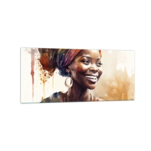Obraz na skle - Africká kráľovná - 120x50 cm
