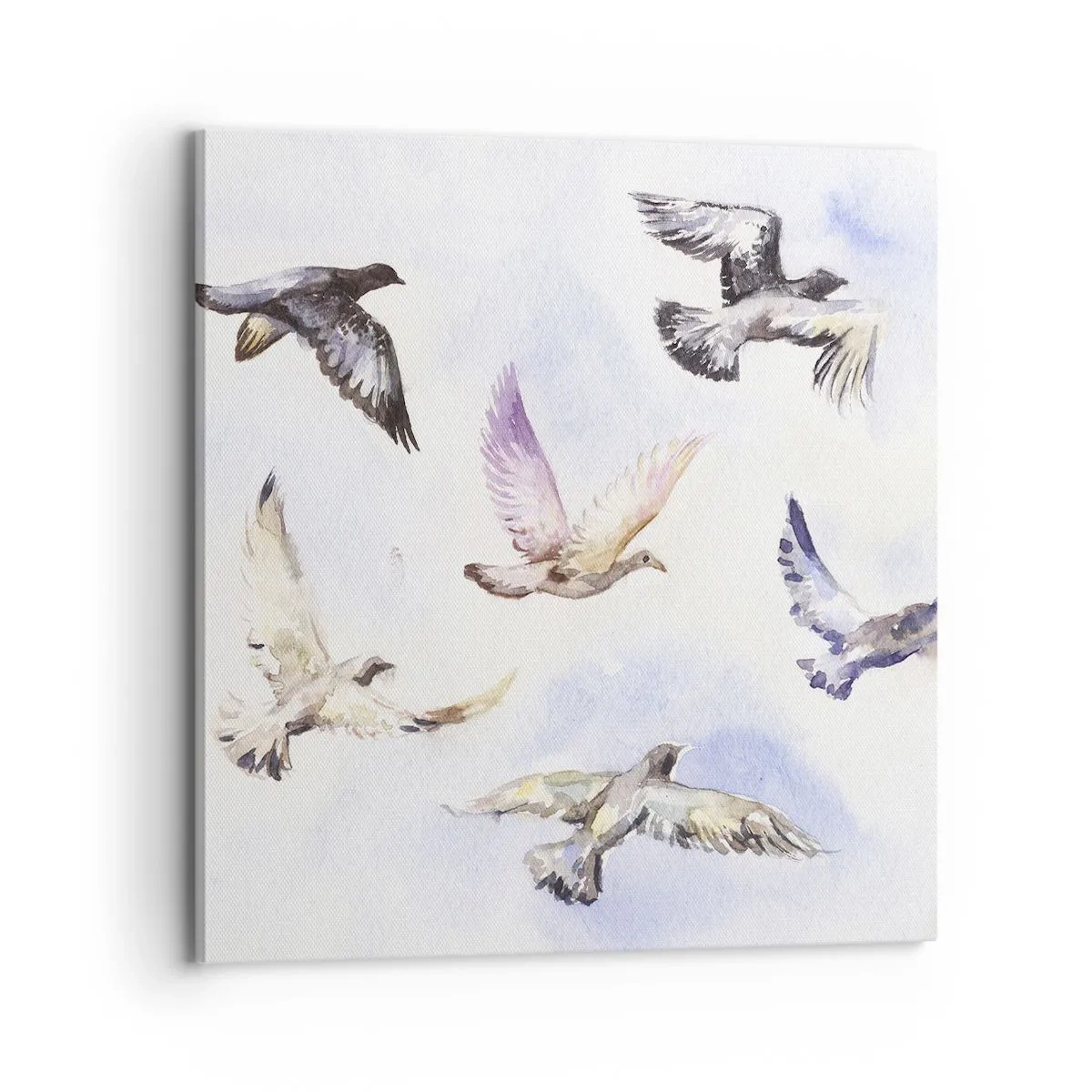 Obraz na plátne - Sloboda v šedej a modrej - 70x70 cm