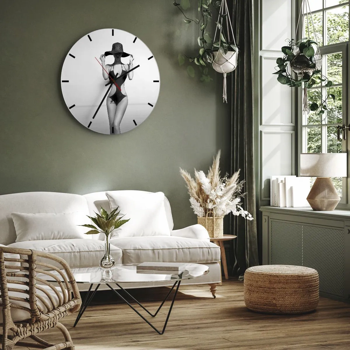 Nástenné hodiny - Volám sa: Elegancia - 40x40 cm