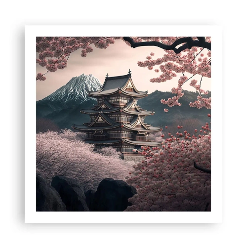 Plagát - Krajina kvitnúcich čerešní - 60x60 cm