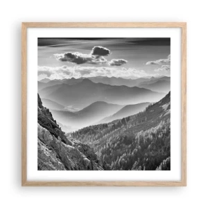 Plagát v ráme zo svetlého duba - Až k horizontu - 50x50 cm
