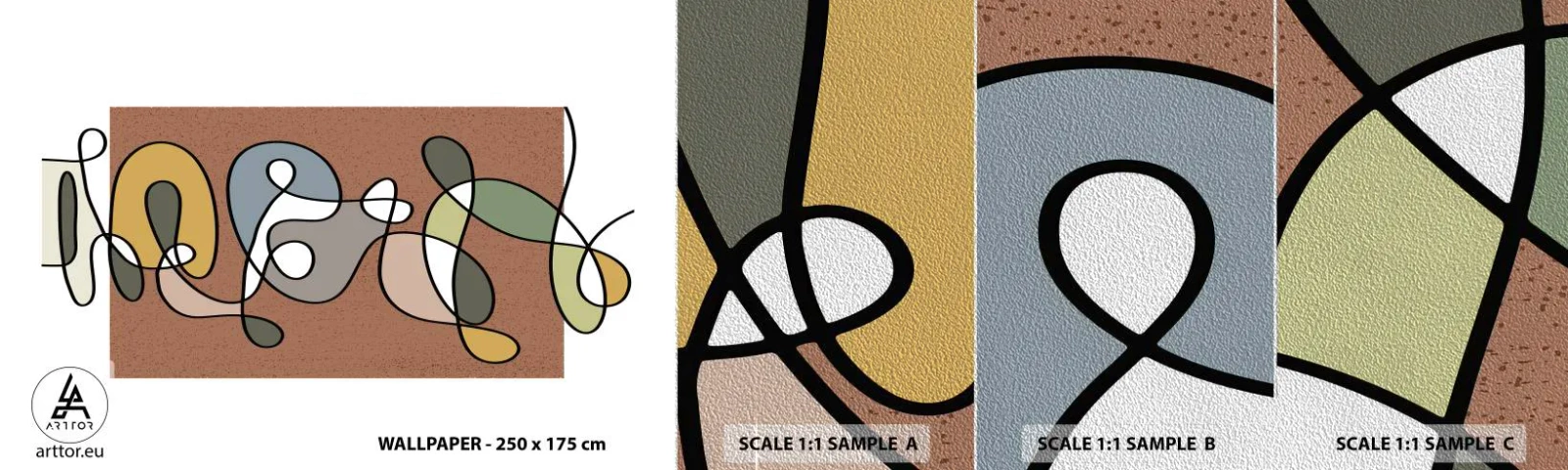 Vzorka fototapety Premium Sand - Abstrakcia, ktorá stojí za úsmev - Moderné, Abstrakcia, Kus - 100x30 cm