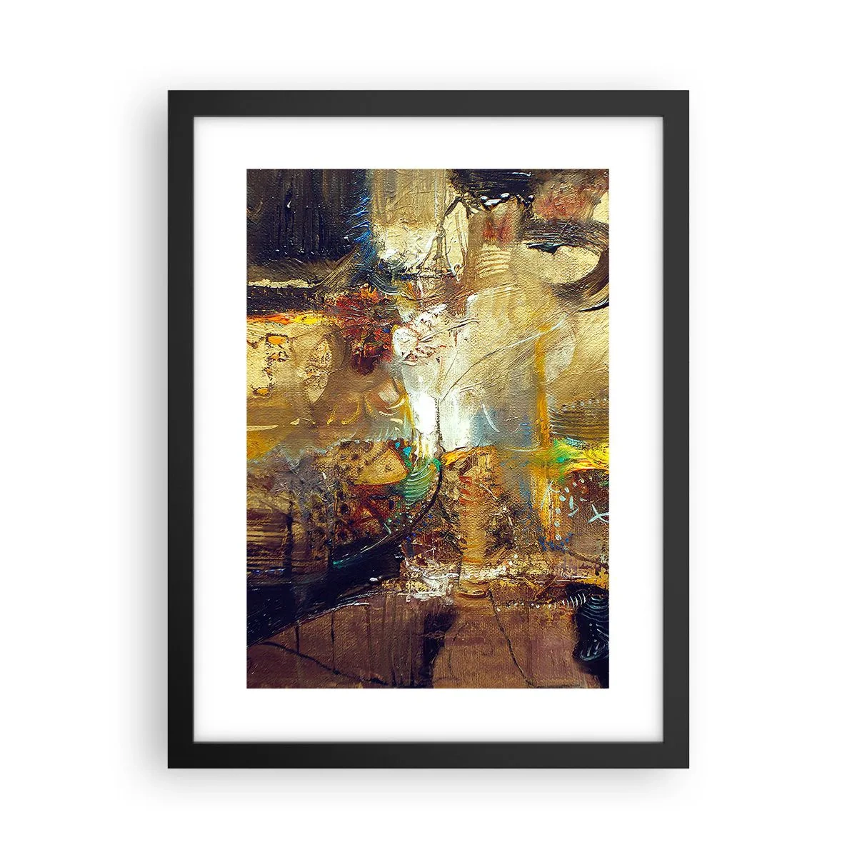 Plagát v čiernom ráme - Zima, teplejšie, horúco - 30x40 cm