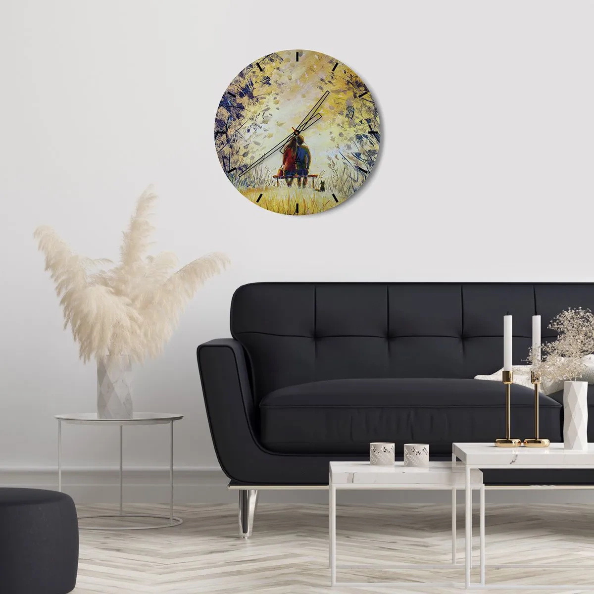 Nástenné hodiny - Magický okamih - 40x40 cm