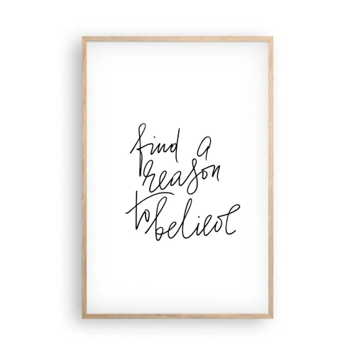 Plagát v ráme zo svetlého duba - Je to možné - 61x91 cm