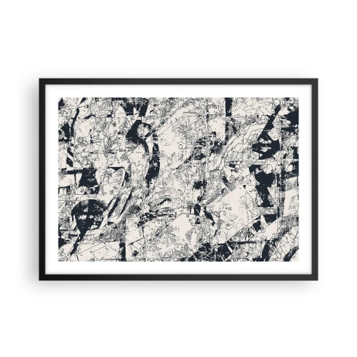 Plagát v čiernom ráme - Prelínanie protikladov - 70x50 cm