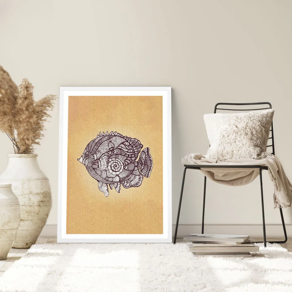 Plagát v bielom ráme - Z oceánu ornamentov - 30x40 cm