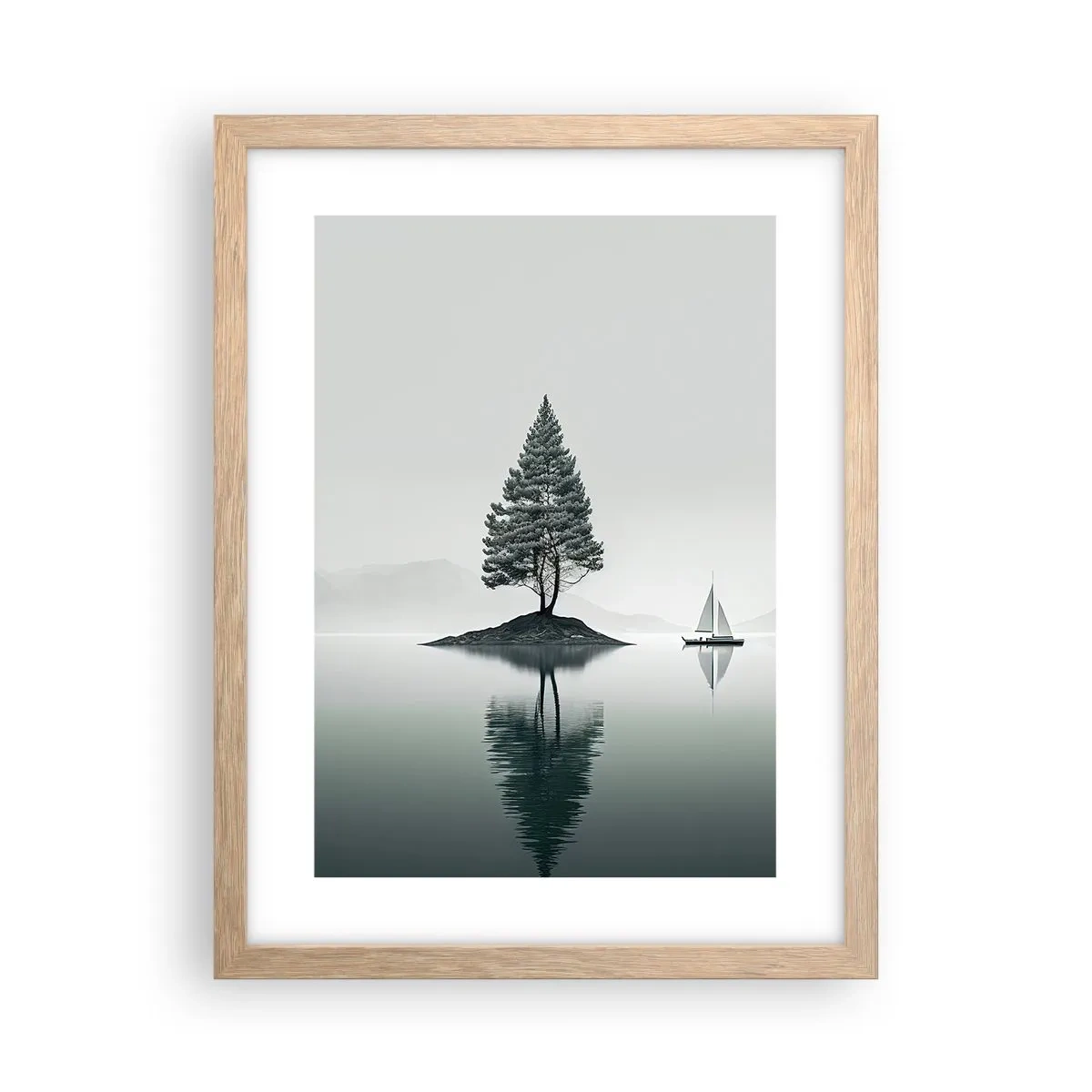 Plagát v ráme zo svetlého duba - Snívanie - 30x40 cm