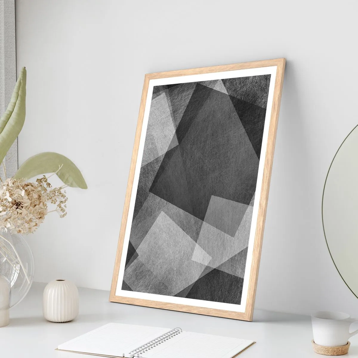Plagát v ráme zo svetlého duba - Odveký symbol trvalosti a poriadku - 40x50 cm