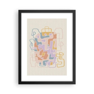 Plagát v čiernom ráme - Labyrint – veselé dobrodružstvo - 30x40 cm