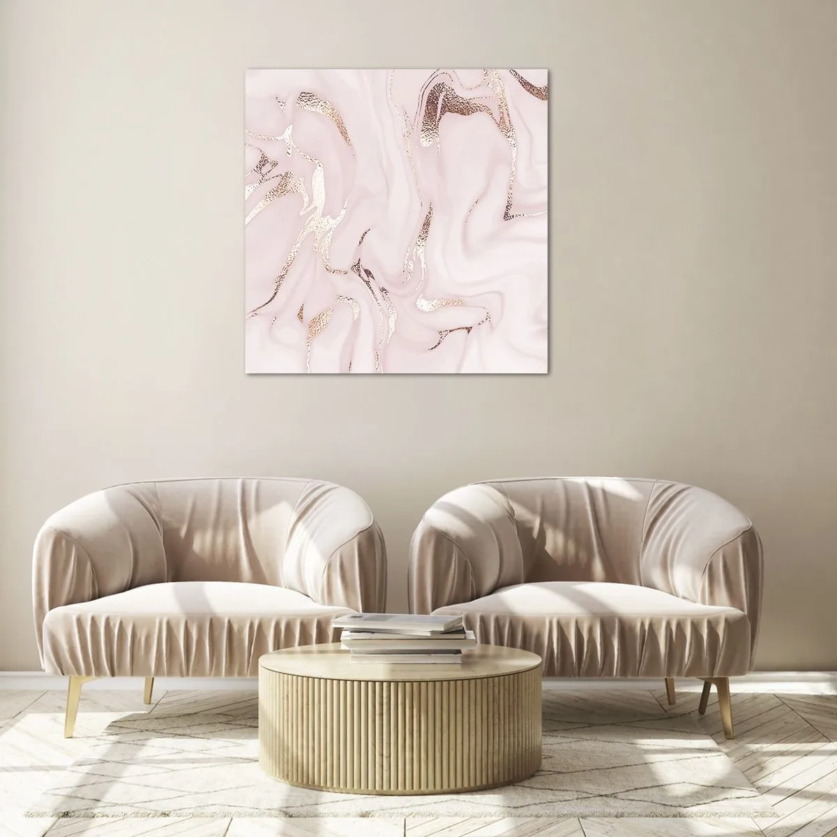 Obraz na skle - V ružovom šialenstve - 60x60 cm