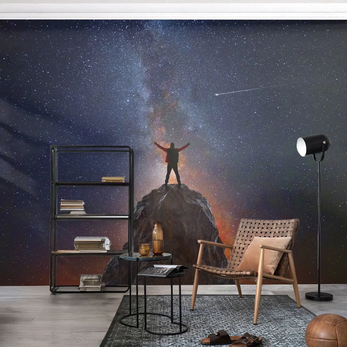 Fototapeta Premium Canvas - Sila je so mnou! - Abstrakcia, Kozmos, Muž - 100x70 cm
