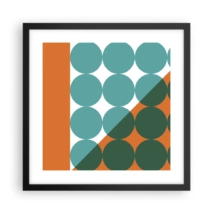 Plagát v čiernom ráme - Hore a šikmo - 40x40 cm