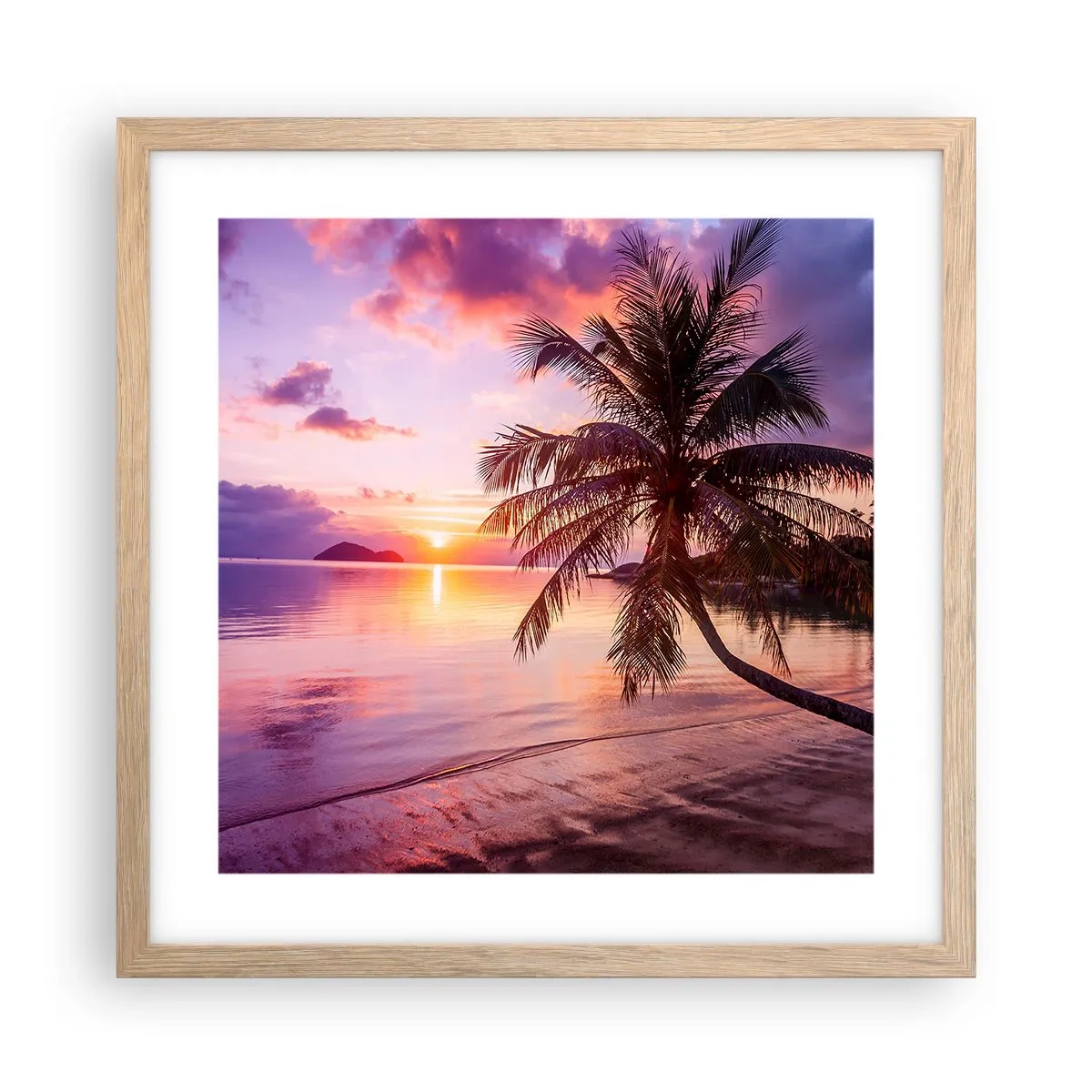 Plagát v ráme zo svetlého duba - Blahobyt až po okraj - 40x40 cm
