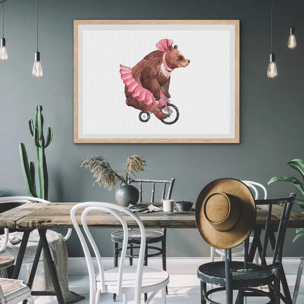 Plagát v ráme zo svetlého duba - To je ale cirkus! - 50x40 cm