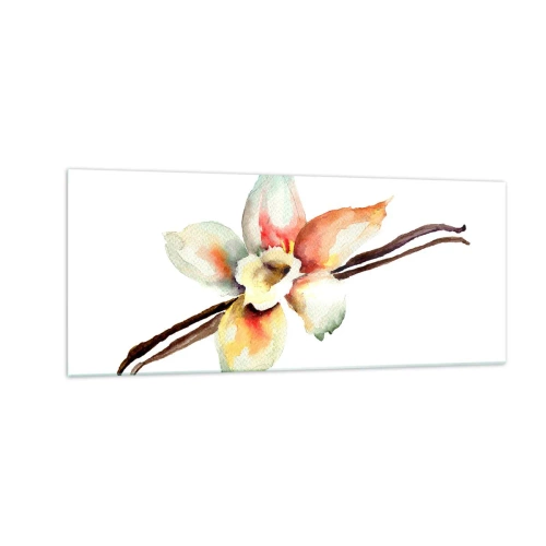 Obraz na skle - Farbičkou rozliata sladkosť - 100x40 cm