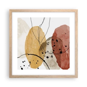 Plagát v ráme zo svetlého duba - Ako ľahký, priezračný vzduch - 40x40 cm