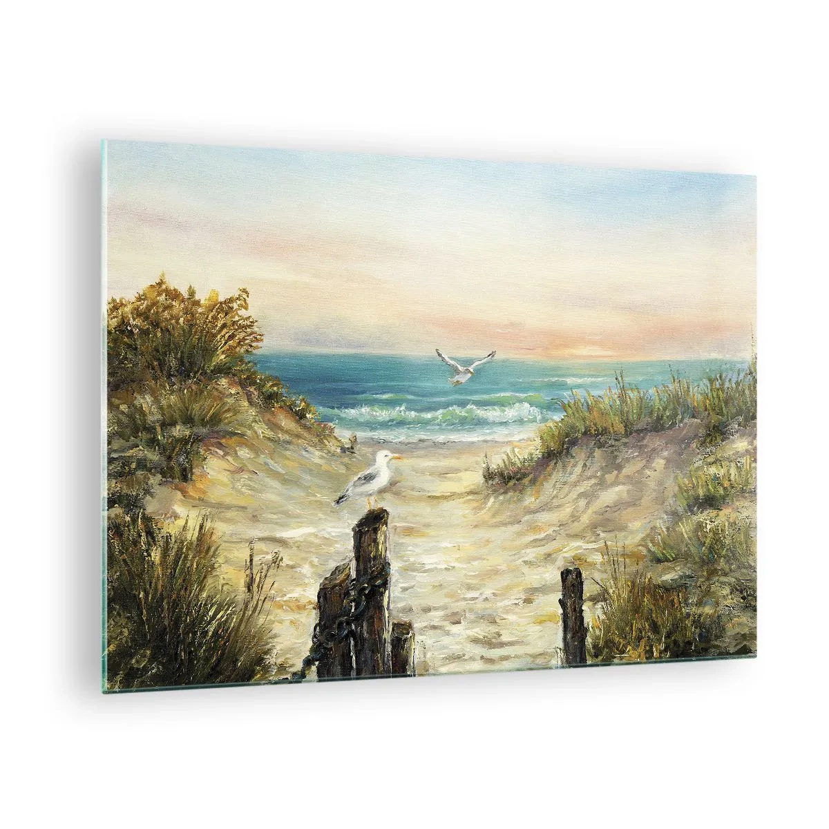 Obraz na skle - Bezveterný ústup - 70x50cm - Bezvetrie a samota - Moderná nástenná dekorácia do obývacej izby a spálne ARTTOR