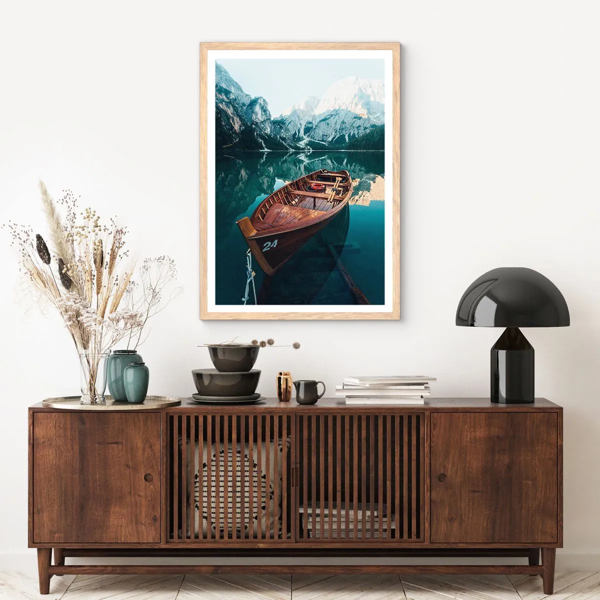 Plagát v ráme zo svetlého duba - Ako namaľované na skle - 61x91 cm