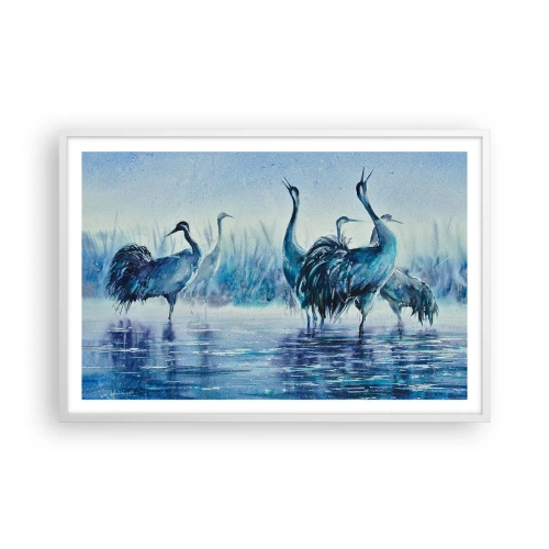 Plagát v bielom ráme - Ranné stretnutie - 91x61 cm