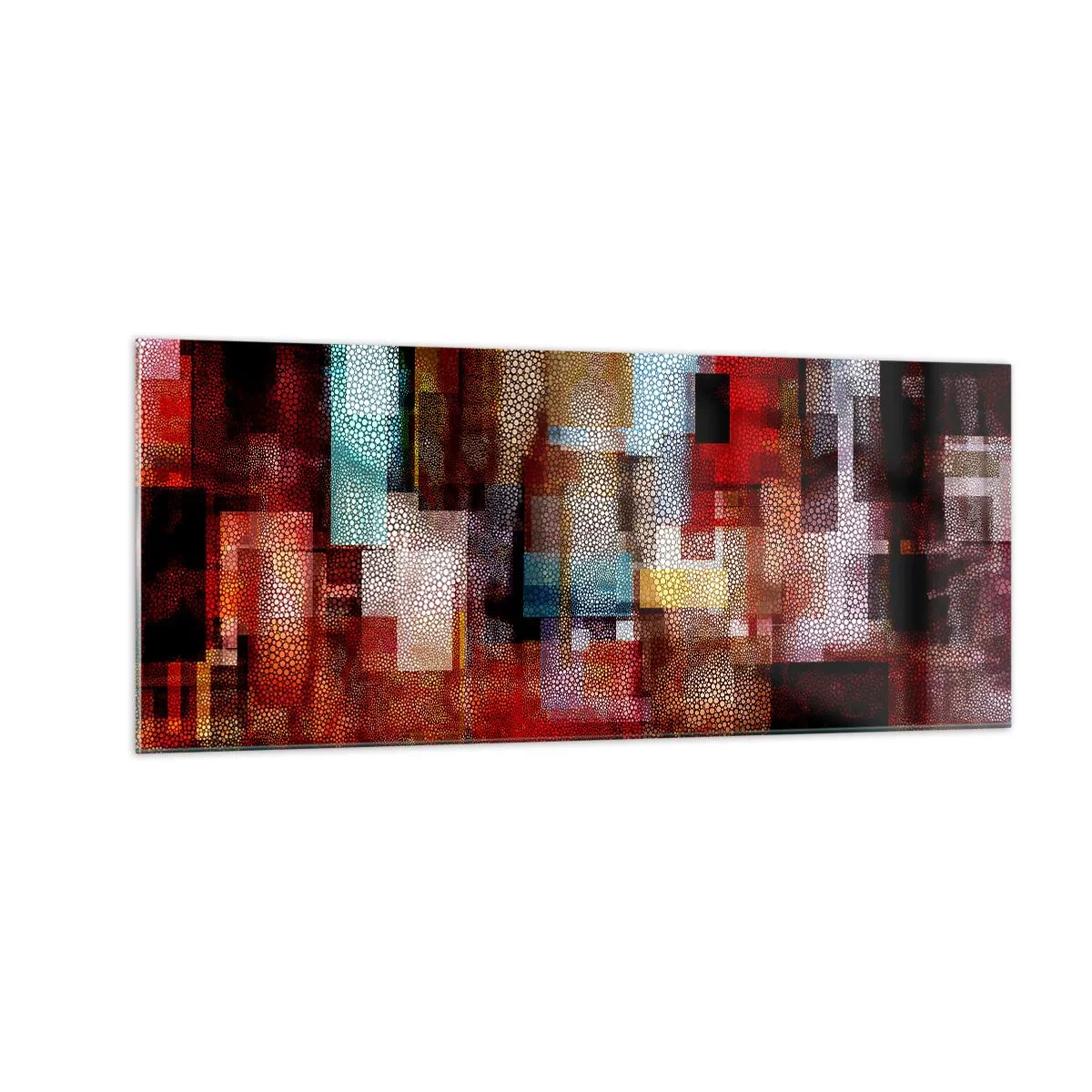 Obraz na skle - Chaos a zmätok - 100x40 cm