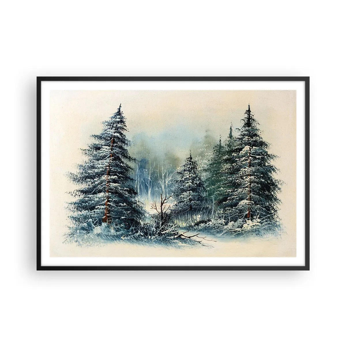 Plagát v čiernom ráme - Pripravenie na Vianoce - 100x70 cm