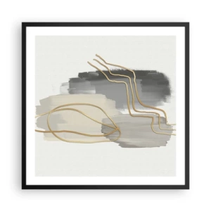 Plagát v čiernom ráme - Trvanie a pohyb - 60x60 cm