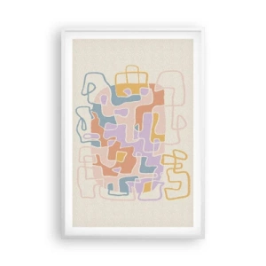 Plagát v bielom ráme - Labyrint – veselé dobrodružstvo - 61x91 cm