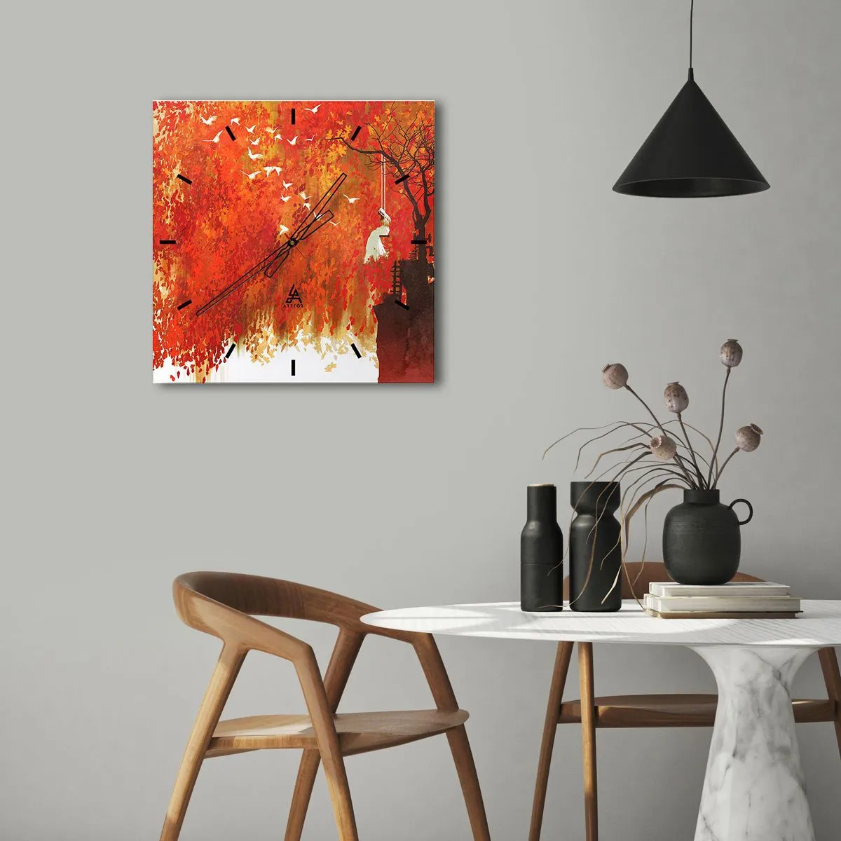 Nástenné hodiny - Poletí s nimi? - 40x40 cm