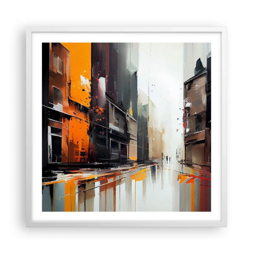 Plagát v bielom ráme - Daždivý deň - 60x60 cm