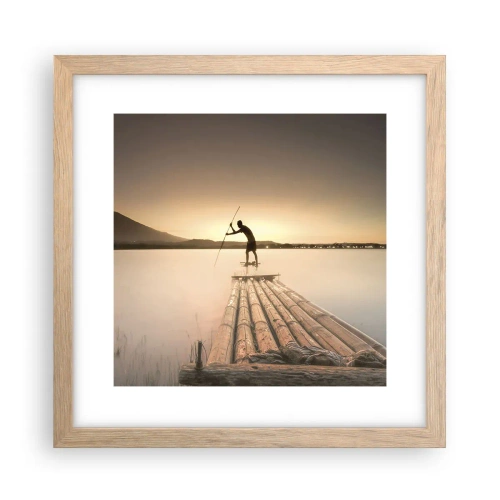 Plagát v ráme zo svetlého duba - Pred odpočinkom - 30x30 cm