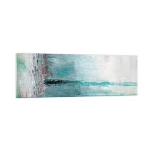 Obraz na skle - Horizontálne v modrej - 160x50 cm