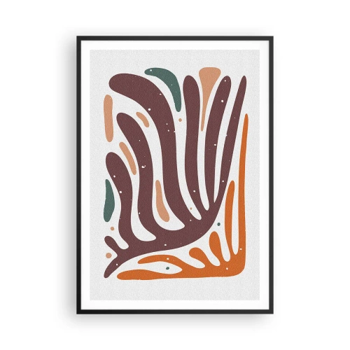 Plagát v čiernom ráme - Organická a radiálna kompozícia - 70x100 cm