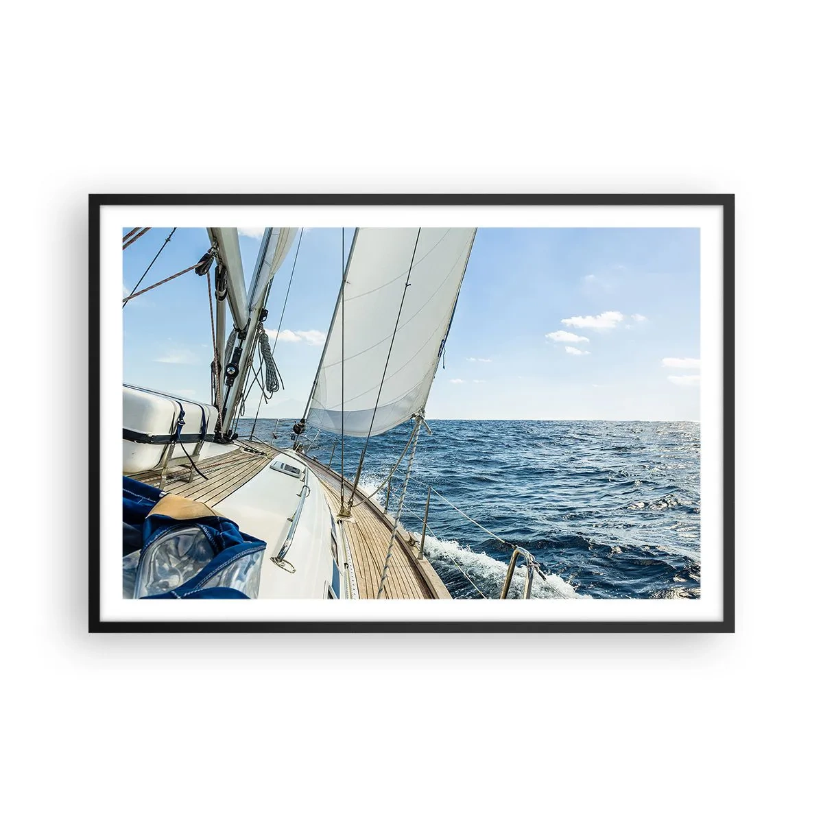 Plagát v čiernom ráme - Ahoj, dobrodružstvo - 91x61 cm
