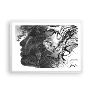 Plagát v bielom ráme - Zapletená v snoch - 70x50 cm