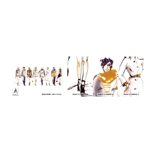 Vzorka samolepiacej fototapety Deluxe Sticker - Nevynútená a voľná elegancia - Žena, Model, Móda - 100x30 cm