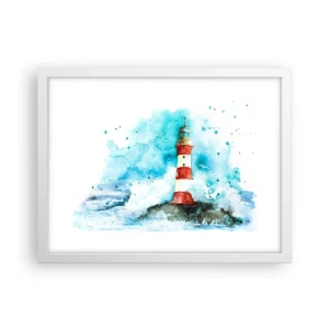 Plagát v bielom ráme - Jednota živlov - 40x30 cm