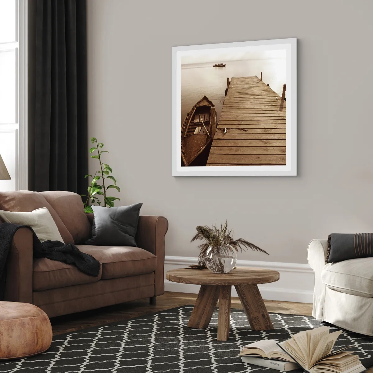 Plagát v bielom ráme - Veľký pokoj - 30x30 cm