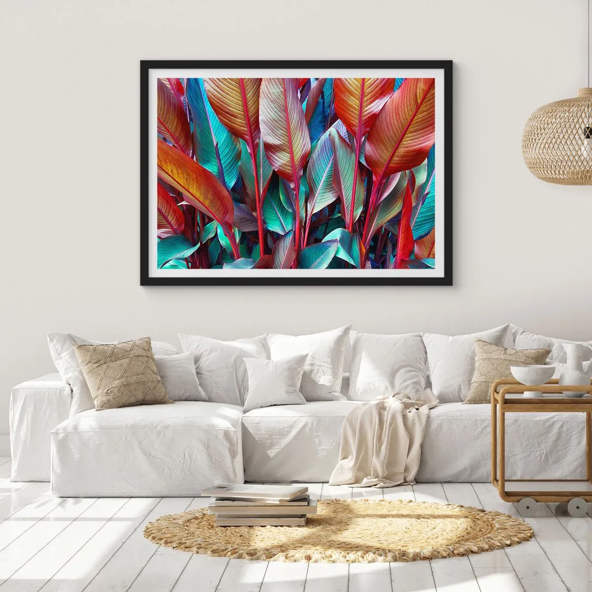 Plagát v čiernom ráme - Farebná húština - 70x50 cm