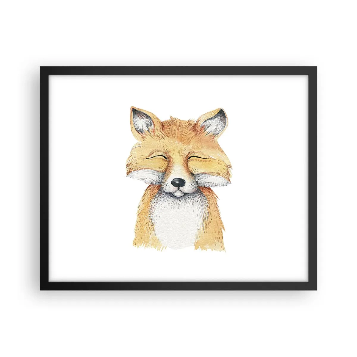 Plagát v čiernom ráme - Líščia rozladenosť - 50x40 cm