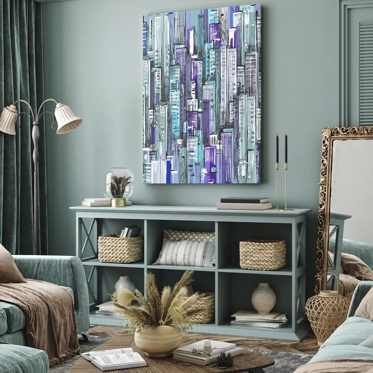 Obraz na plátne - Zmodralé od neba  - 50x70 cm