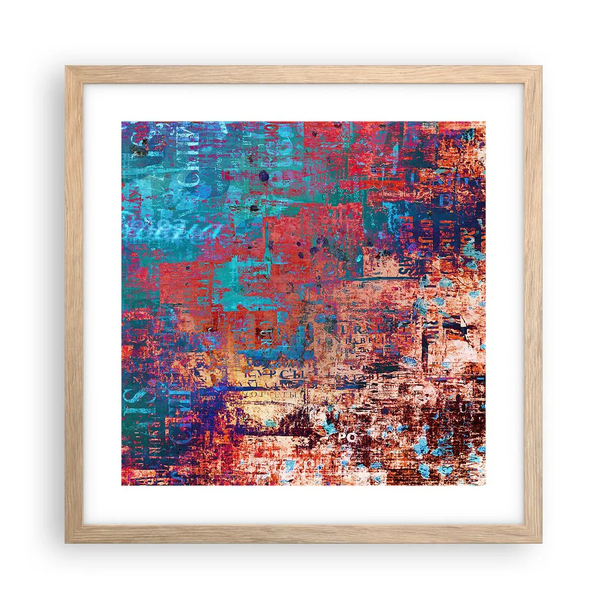 Plagát v ráme zo svetlého duba - Pamäť a zabudnutie - 40x40 cm