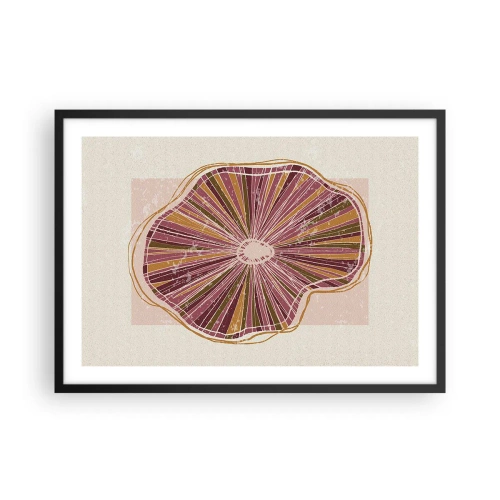 Plagát v čiernom ráme - Radiálna abstrakcia - 70x50 cm