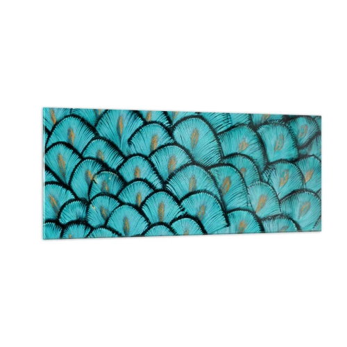 Obraz na skle - Veľká slávnosť peria - 100x40 cm