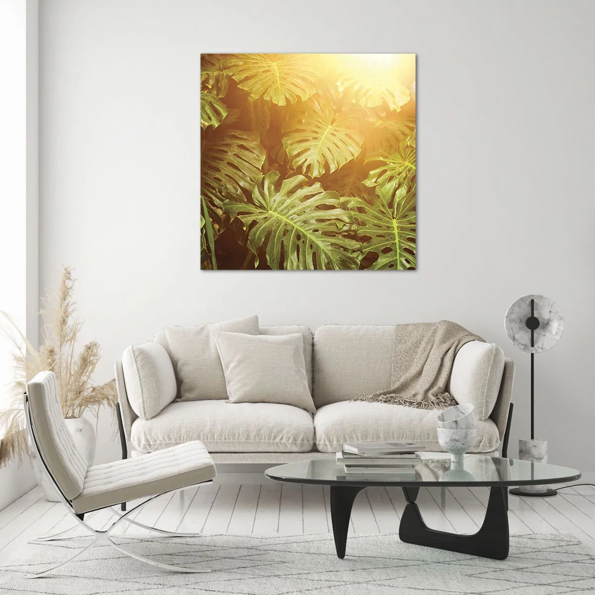 Obraz na skle - Vstúpiť do zelene… - 30x30 cm
