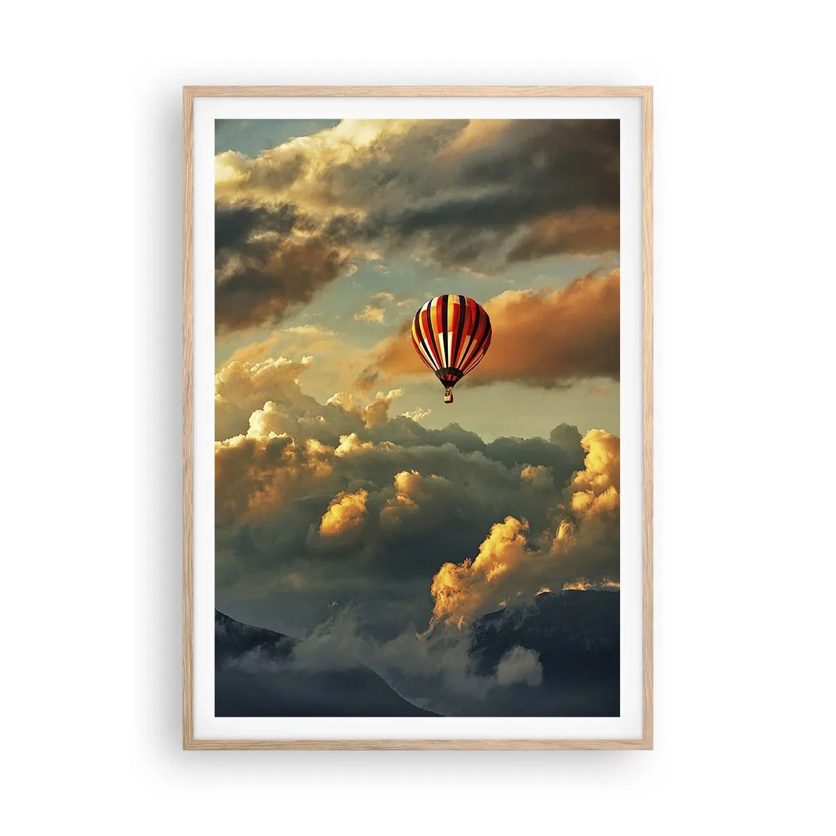 Plagát v ráme zo svetlého duba - Letím, lebo chcem - 70x100 cm