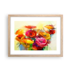 Plagát v ráme zo svetlého duba - Nielen červené - 40x30 cm